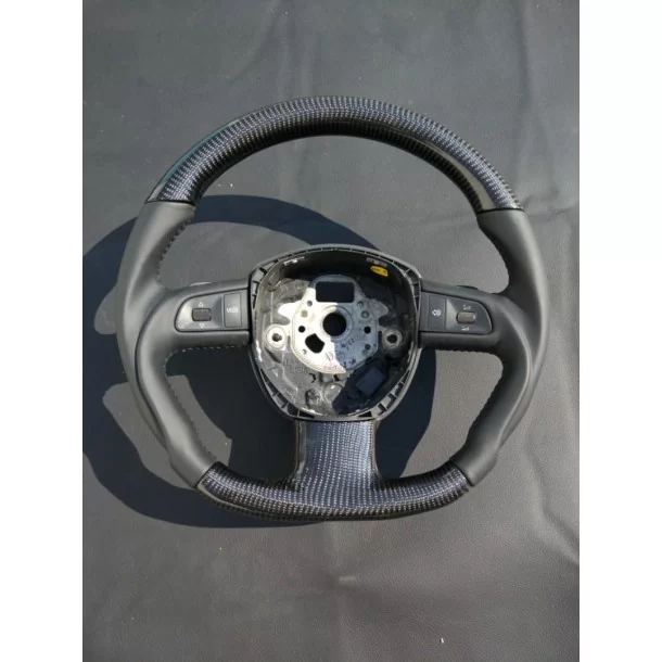  - Steering Wheels - 奥迪 A3 A4 A6 Q7 碳皮方向盘 - 1 - 在 Tuneverse 购买奥迪 A3 A4 A6 Q7 碳纤维真皮方向盘！升级您的汽车内饰，尽享奢华与时尚--立即订购，尽享尊贵感受！✈️✅