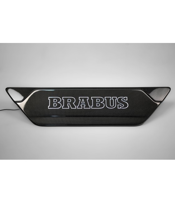 Fixação da porta traseira BRABUS LOGO em carbono LED para Mercedes W463A