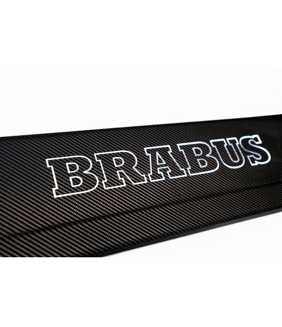 Carbon fiber rear door attachment LED Brabus logo illuminated for Mercedes-Benz W463A W465