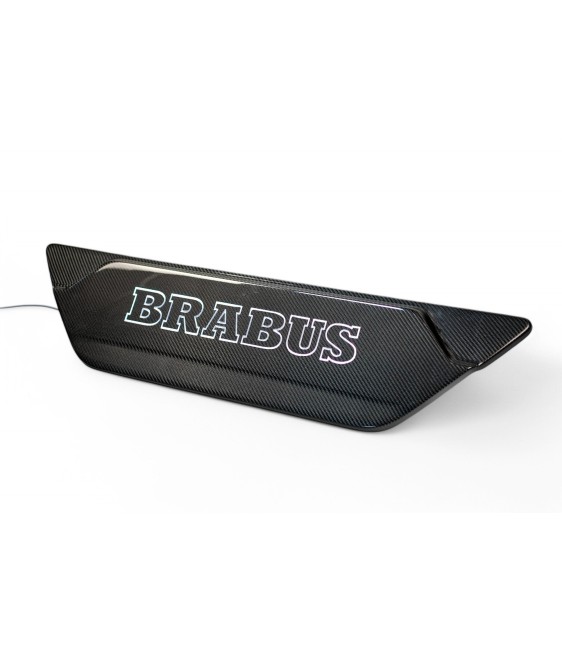 Carbon fiber rear door attachment LED Brabus logo illuminated for Mercedes-Benz W463A W465
