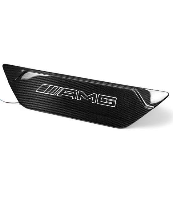 Carbon fiber rear door attachment LED AMG logo illuminated for Mercedes-Benz W463A W465