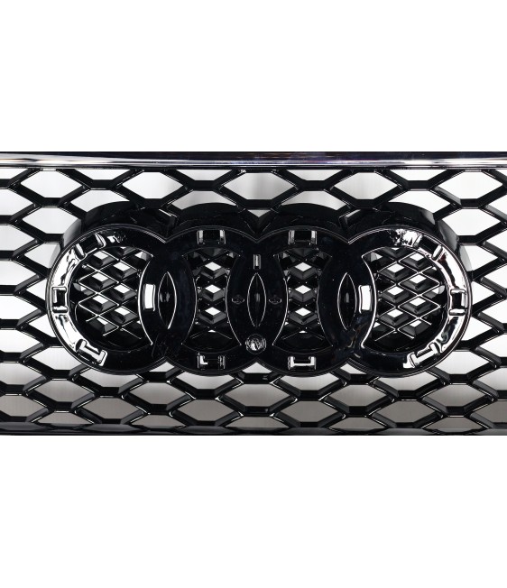 RS3-Style Grille with Chrome Trim and Black Mesh for Audi A3 2008-2012