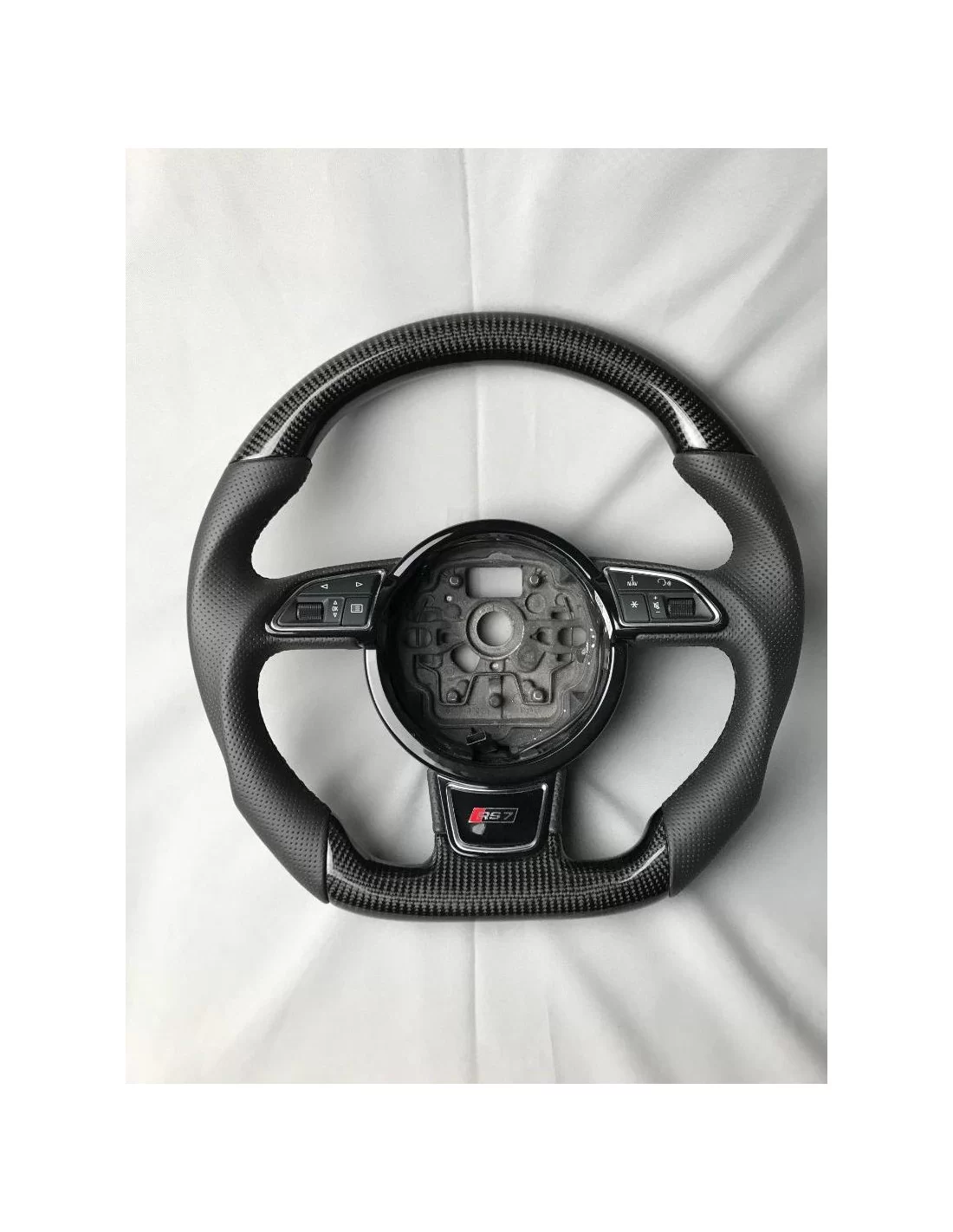  - Steering Wheels - Audi A6 A7 A8 Steering Wheel Carbon Leather - 1 - Get Audi A6 A7 A8 Steering Wheel Carbon Leather at Tuneve