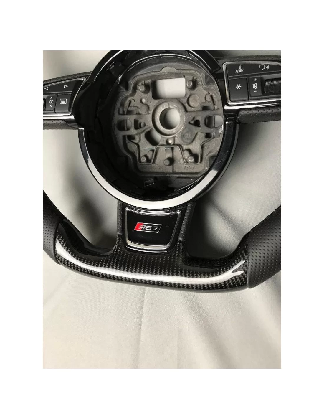  - Steering Wheels - Audi A6 A7 A8 Steering Wheel Carbon Leather - 2 - Get Audi A6 A7 A8 Steering Wheel Carbon Leather at Tuneve