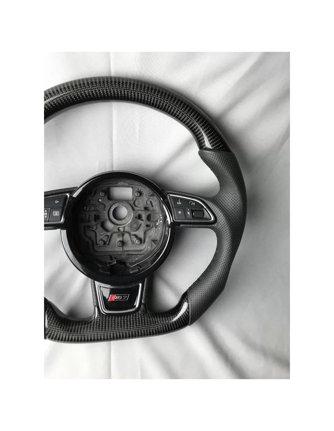  - Steering Wheels - Audi A6 A7 A8 Steering Wheel Carbon Leather - 3 - Get Audi A6 A7 A8 Steering Wheel Carbon Leather at Tuneve