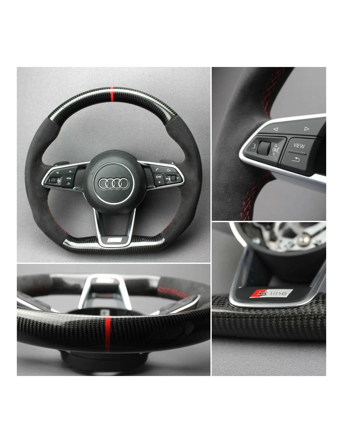  - Volante - Audi TT R8 Volante Carbonio Alcantara - 1 - Acquista il volante Audi TT R8 in carbonio Alcantara da Tuneverse! Elev