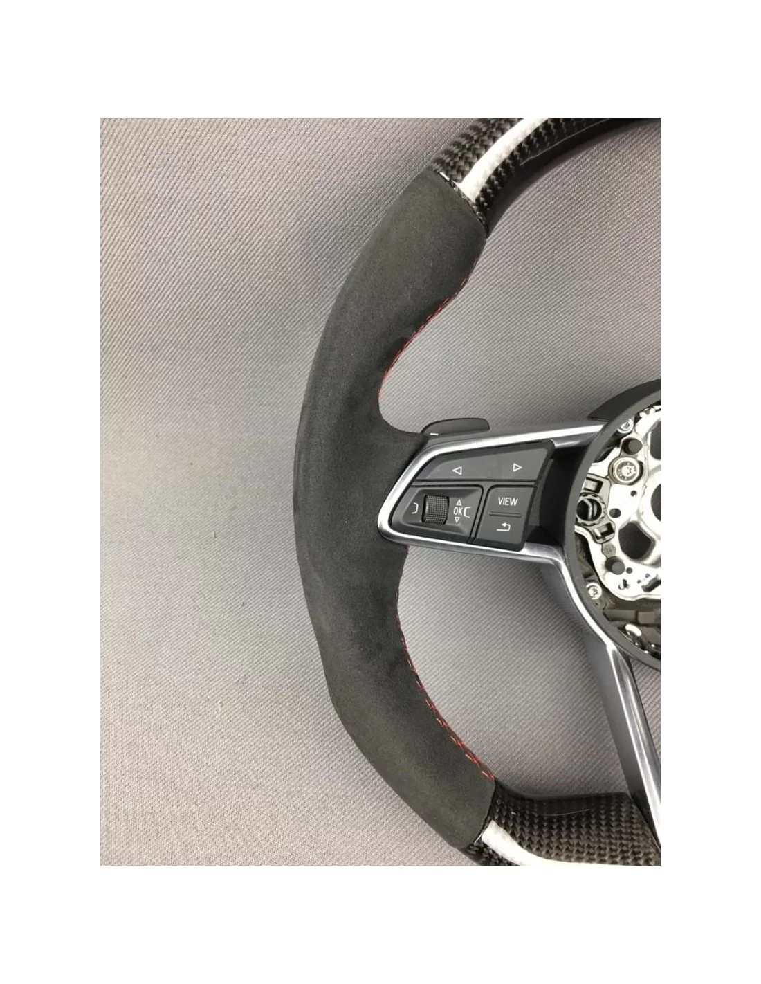  - Steering Wheels - Audi TT R8 Steering Wheel Carbon Alcantara - 5 - Get Audi TT R8 Steering Wheel Carbon Alcantara at Tunevers