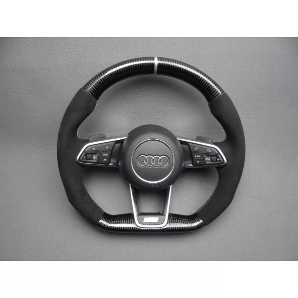  - Steering Wheels - Audi TT R8 Ratt Carbon Alcantara - 1 - Handla Audi TT R8 Ratt Carbon Alcantara på Tuneverse! Förbättra din 