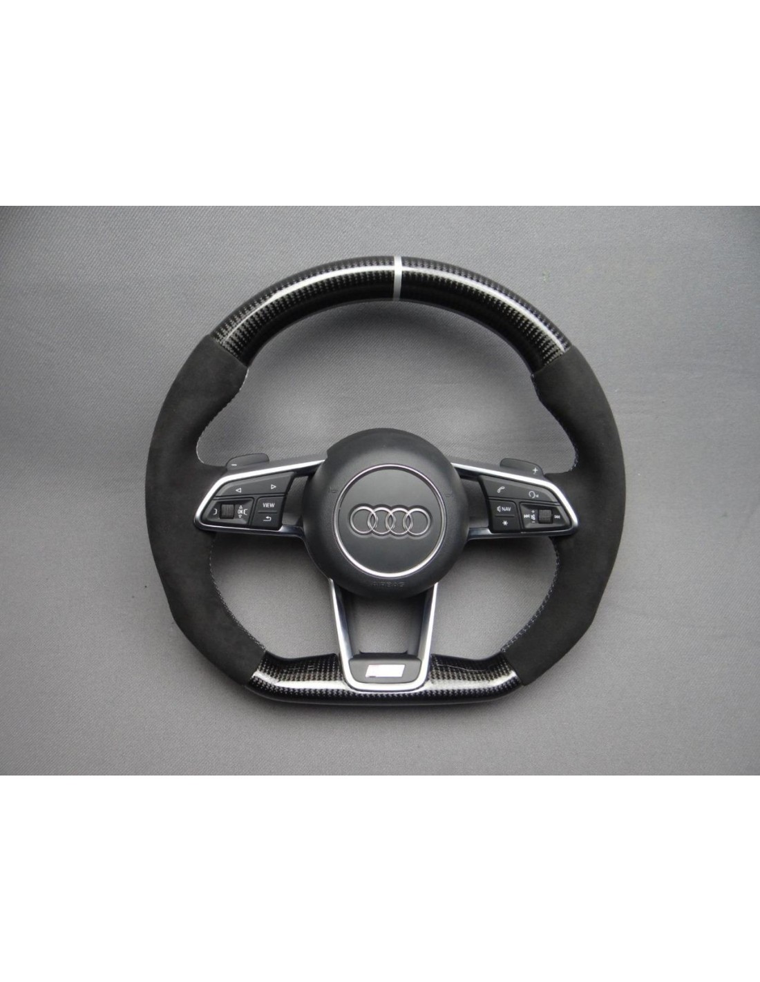  - Steering Wheels - Audi TT R8 Stuur Carbon Alcantara - 1 - Bestel Audi TT R8 Stuur Carbon Alcantara bij Tuneverse! Verbeter je