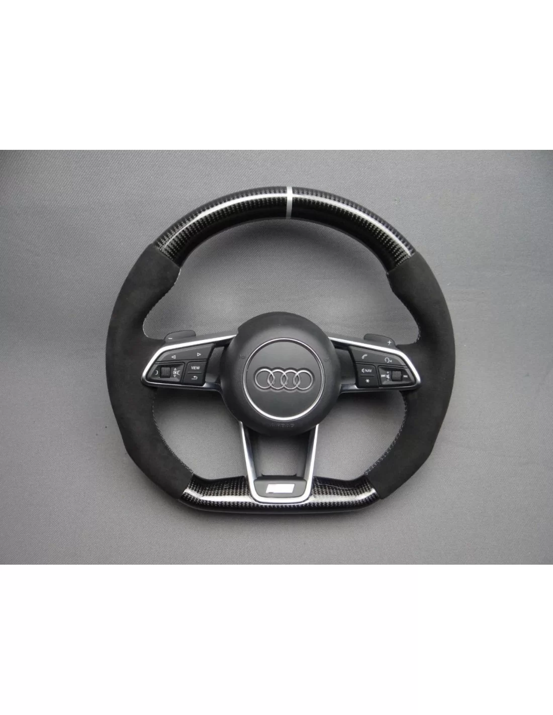  - Steering Wheels - Audi TT R8 Stuur Carbon Alcantara - 1 - Bestel Audi TT R8 Stuur Carbon Alcantara bij Tuneverse! Verbeter je