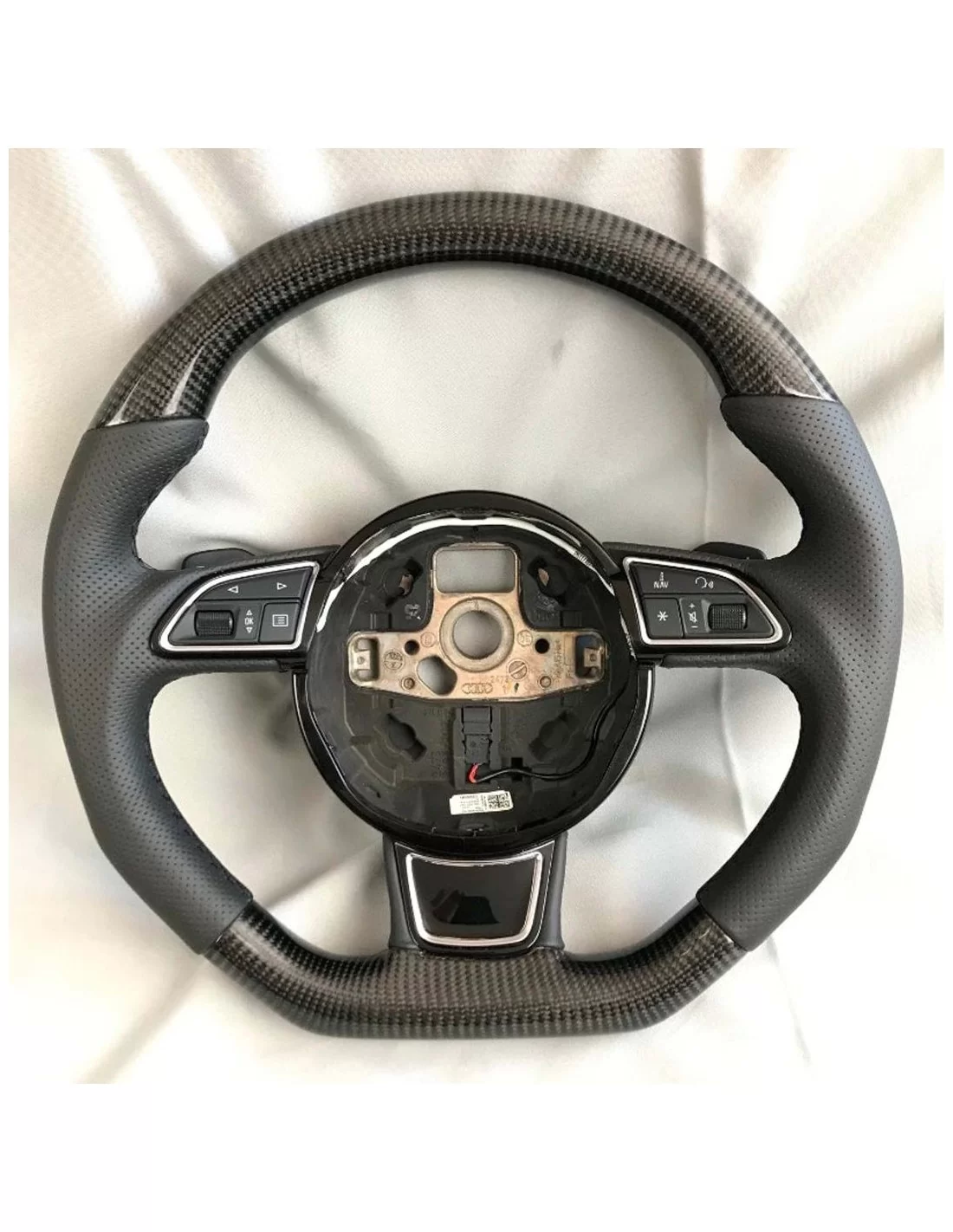  - Steering Wheels - Audi A6 A7 A8 Steering Wheel Carbon Leather - 1 - Shop Audi A6 A7 A8 Steering Wheel Carbon Leather at Tunev
