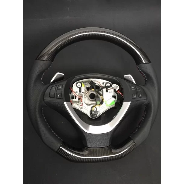  - Steering Wheels - Kierownica BMW E70 E71 ze skóry węglowej M-pack - 1 - Kierownica BMW E70 E71 ze skóry węglowej M-pack