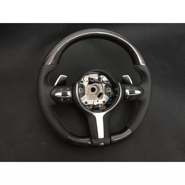  - Steering Wheels - BMW F30 F31 F15 F16 Volante em pele de carbono - 1 - Comprar volante BMW F30 F31 F15 F16 em pele de carbono