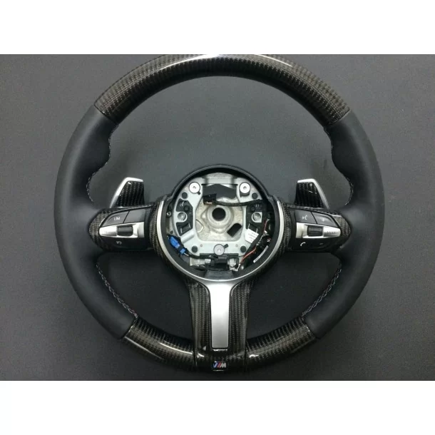 - Steering Wheels - BMW F30 F31 F32 F35 F15 X5 F16 X6 F20 Steering Wheel Carbon Leather - 1 - Elevate your driving experience w - Steering Wheels - BMW F30 F31 F32 F35 F15 X5 F16 X6 F20 Steering Wheel Carbon Leather - 1 - Elevate your driving experience w