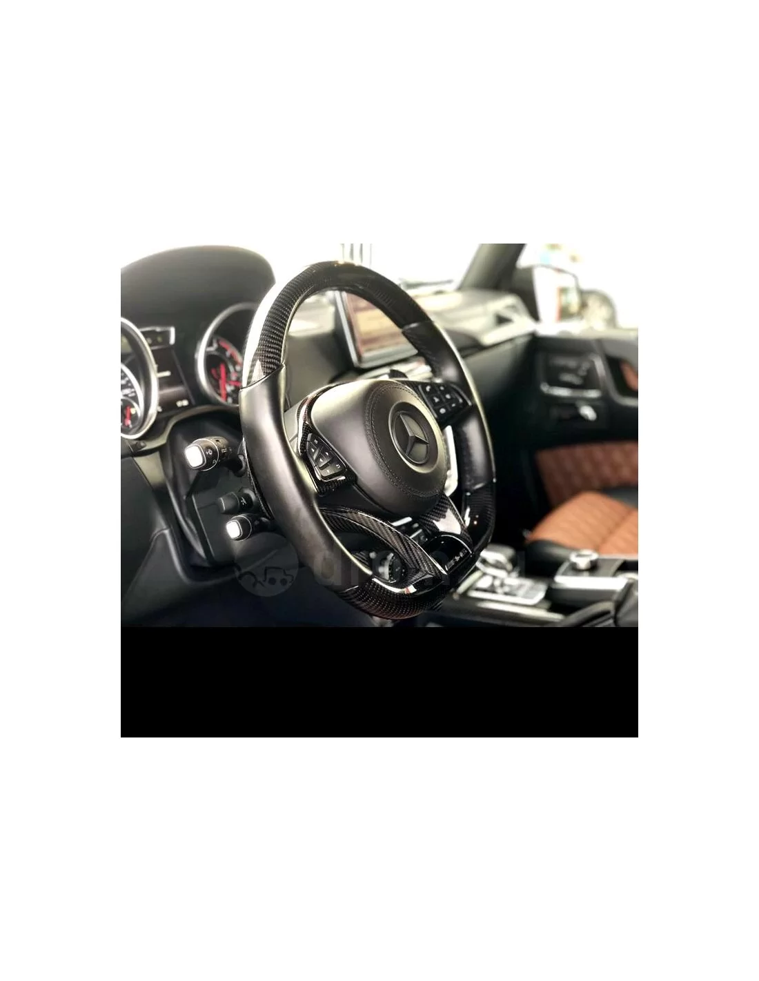  - Volante - Mercedes-Benz GLE GLC GLS C CLA W205 W166 X166 Volante in pelle nera Pianoforte - 5 - Acquista Mercedes-Benz GLE GL