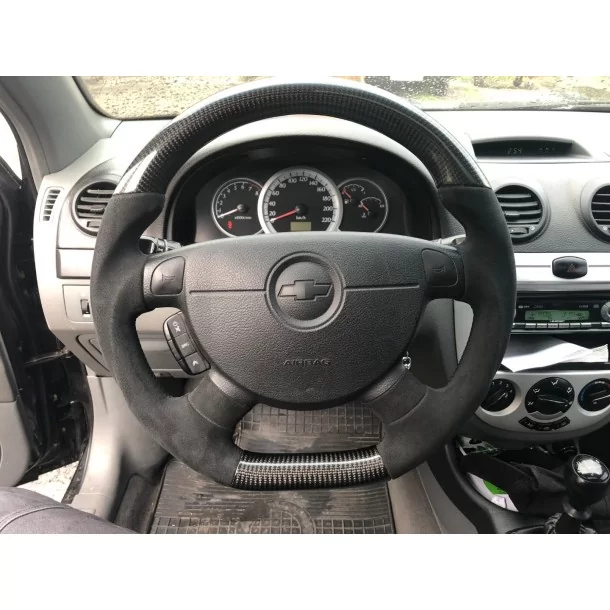  - Steering Wheels - Kierownica Chevrolet Lacetti 2006 Carbon Alcantara - 1 - Kierownica Chevrolet Lacetti 2006 Carbon Alcantara