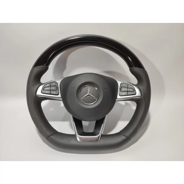  - Volante - Mercedes-Benz GLE GLC GLS C CLA W205 W166 X166 Volante in pelle nera Pianoforte - 1 - Aggiornate la vostra Mercedes