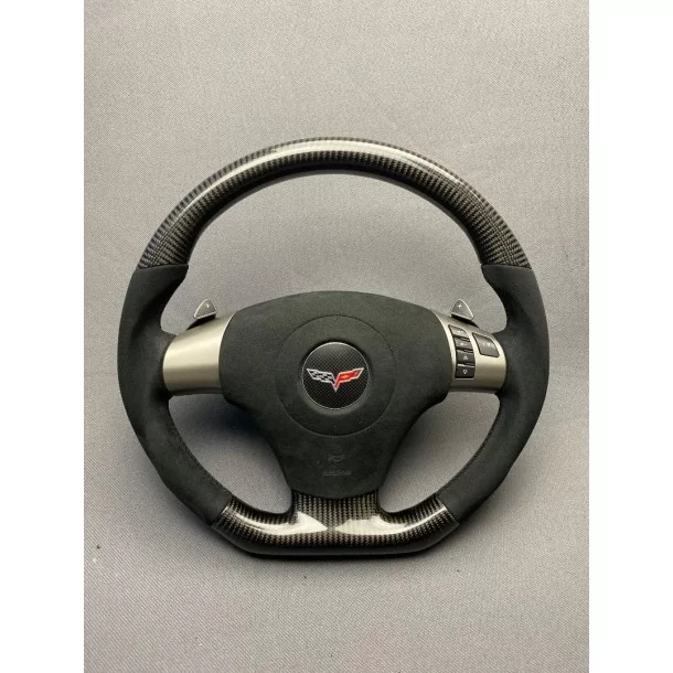  - Steering Wheels - 雪佛兰 Corvette С6 碳阿尔坎塔拉方向盘 - 1 - 在 Tuneverse 购买雪佛兰 Corvette C6 碳阿尔坎塔拉方向盘，改变您的驾驶体验！立即订购，享受尊贵升级！✉️✏️