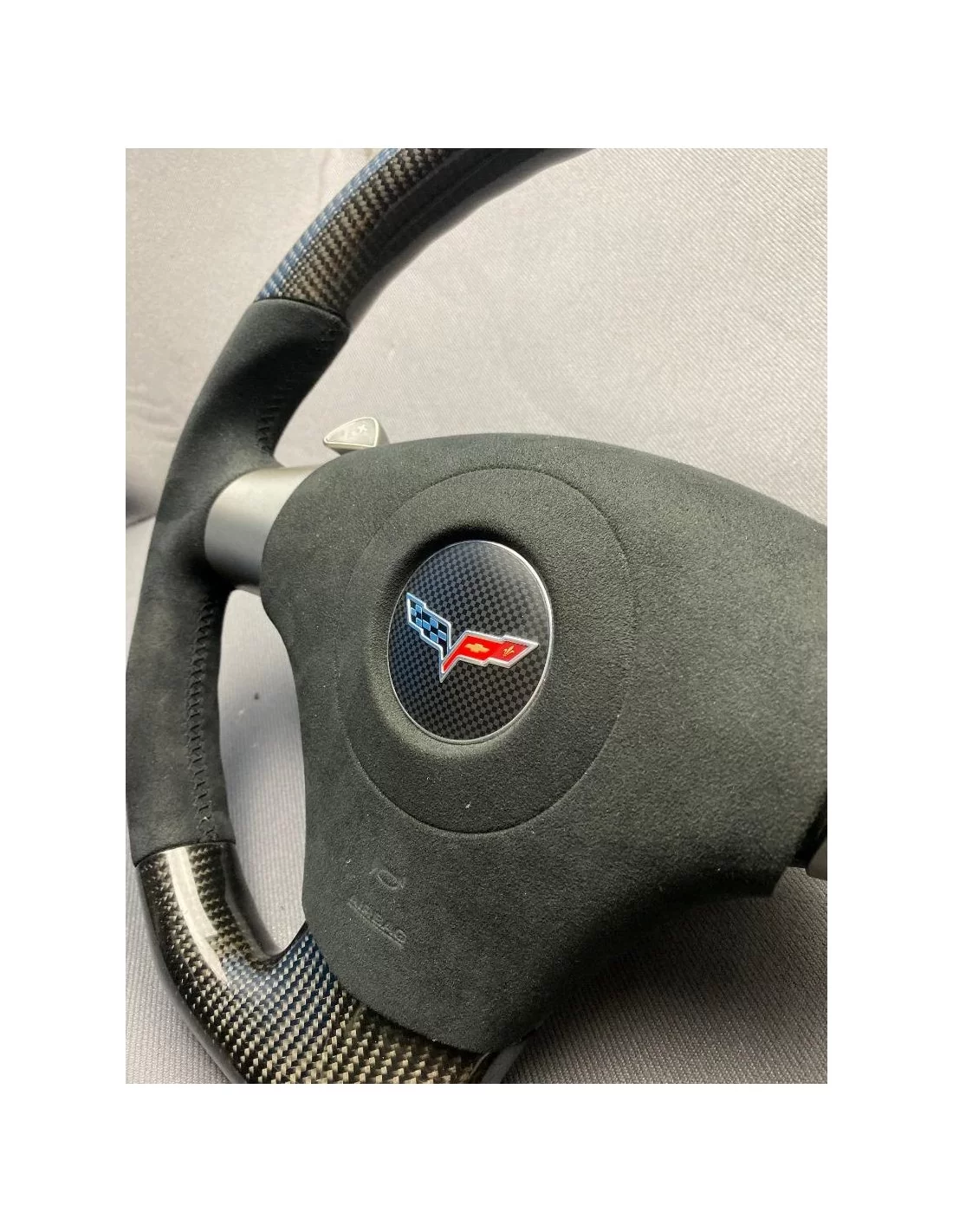 - Steering Wheels - Chevrolet Corvette С6 Steering Wheel Carbon Alcantara - 4 - Transform your driving experience with the Chev  - Steering Wheels - Chevrolet Corvette С6 Steering Wheel Carbon Alcantara - 4 - Transform your driving experience with the Chev