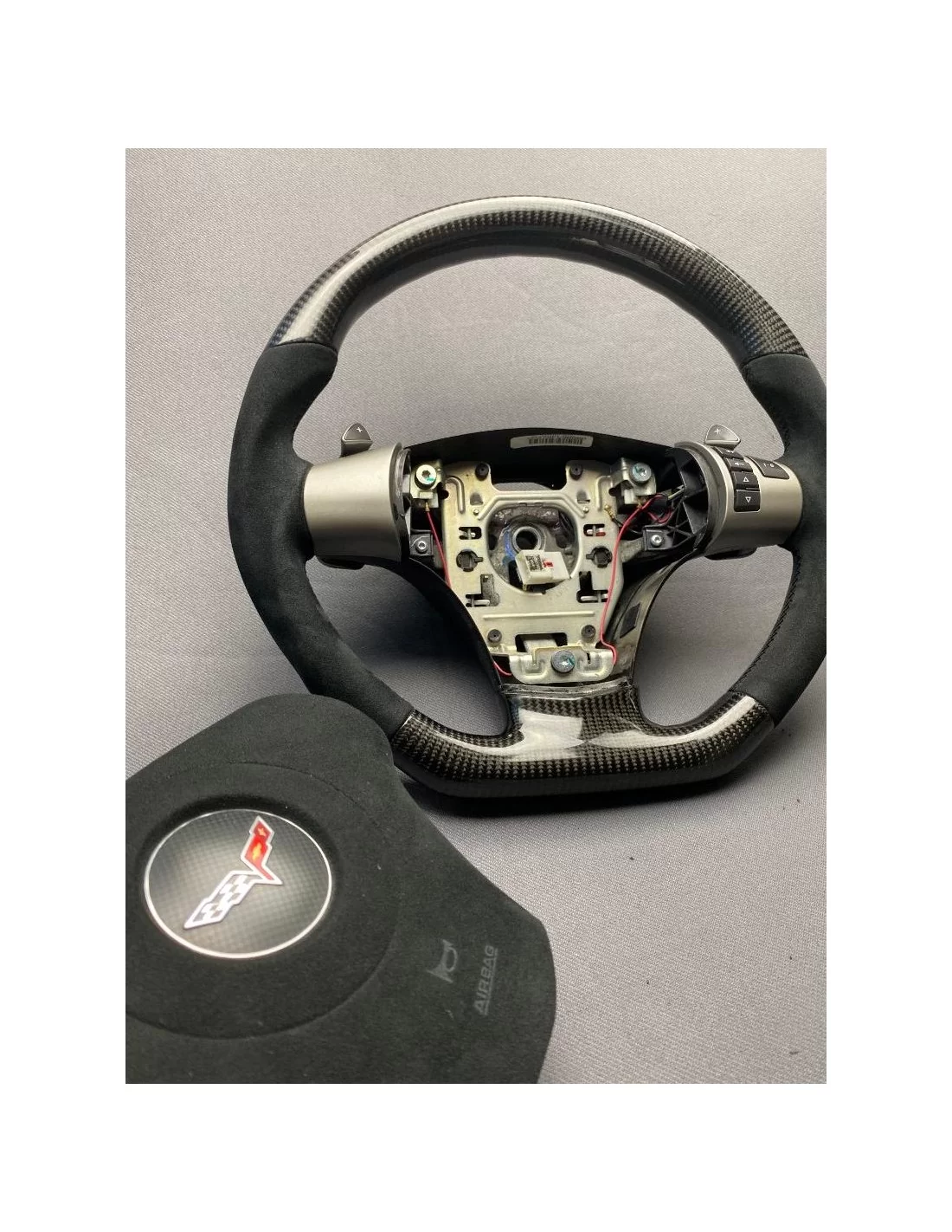 - Steering Wheels - Chevrolet Corvette С6 Steering Wheel Carbon Alcantara - 6 - Transform your driving experience with the Chev  - Steering Wheels - Chevrolet Corvette С6 Steering Wheel Carbon Alcantara - 6 - Transform your driving experience with the Chev