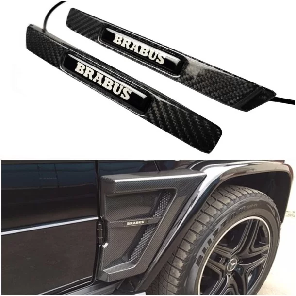  - logo & Emblems - Fibre de carbone Brabus Widestar ailes latérales éclairées Mercedes Classe G W463 - 1 - Améliorez votre Merc