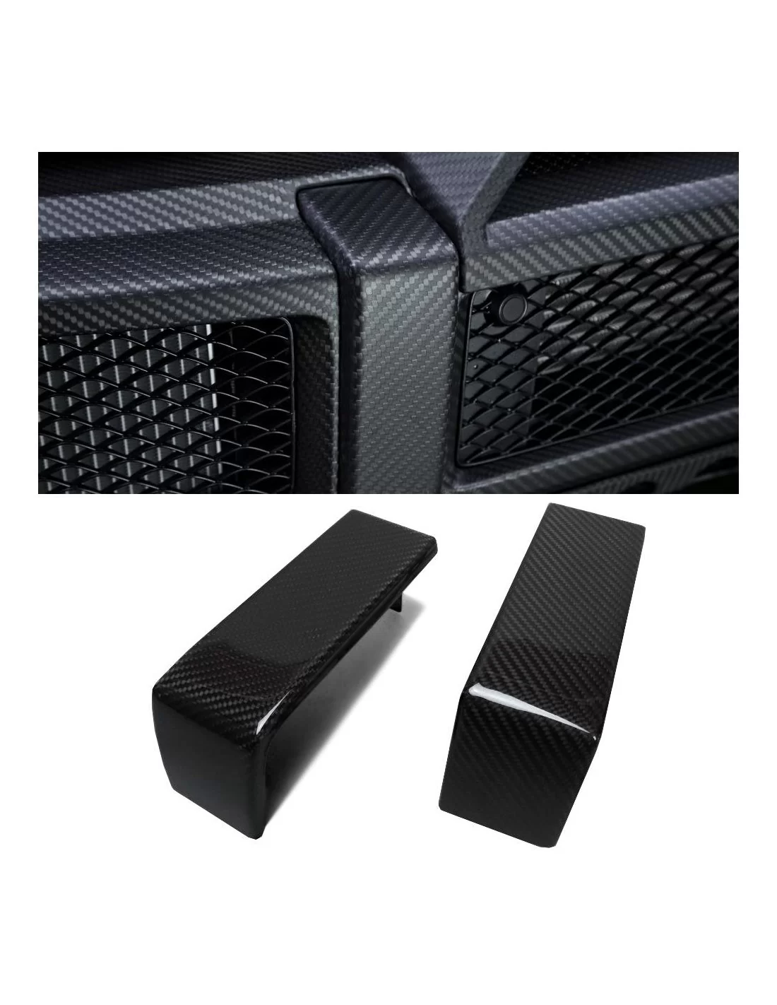 - Mercedes Benz - Supports de pare-chocs avant AMG en fibre de carbone pour Mercedes-Benz Classe G W463 - 1 - Améliorez votre M  - Mercedes Benz - Supports de pare-chocs avant AMG en fibre de carbone pour Mercedes-Benz Classe G W463 - 1 - Améliorez votre M