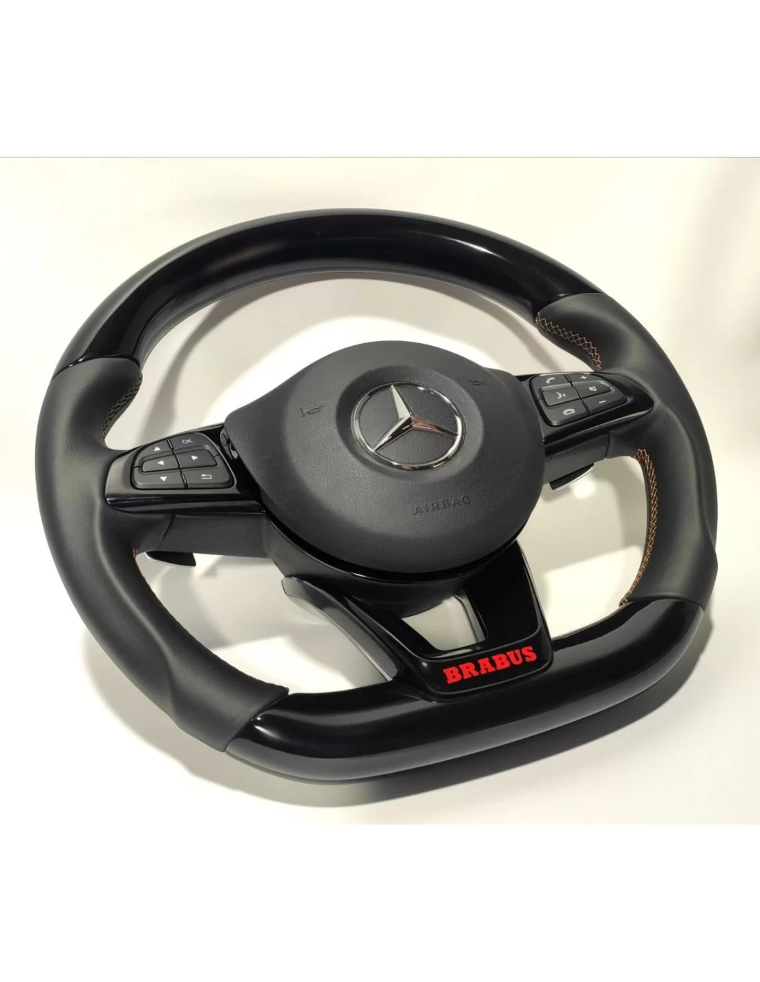  - Steering Wheels - メルセデスベンツ GLE GLC GLS C CLA W205 W166 X166 ステアリングホイールピアノブラックレザー - 3 - Steering Wheels メルセデスベンツ GLE GLC GLS C