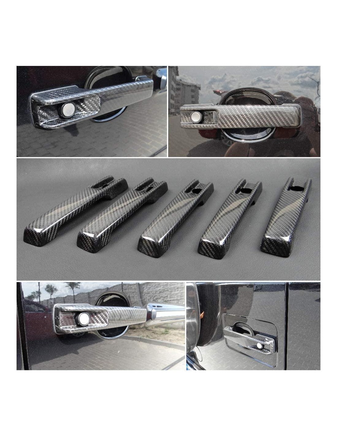  - Mercedes-Benz - 用于梅赛德斯-奔驰 W463 G 级轿车的 Brabus 碳纤维门把手套 - 1 - 使用 Brabus 碳纤维门把手套升级您的梅赛德斯-奔驰 W463 G 级轿车，打造时尚、现代的外观，并提供更多保护！❇️
