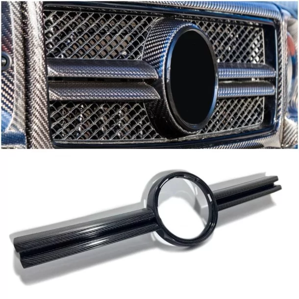  - Mercedes Benz - Carbonfaser AMG Frontgrill Mitte Mercedes-Benz G-Klasse W463 - 1 - Veredeln Sie Ihre Mercedes-Benz G-Klasse W