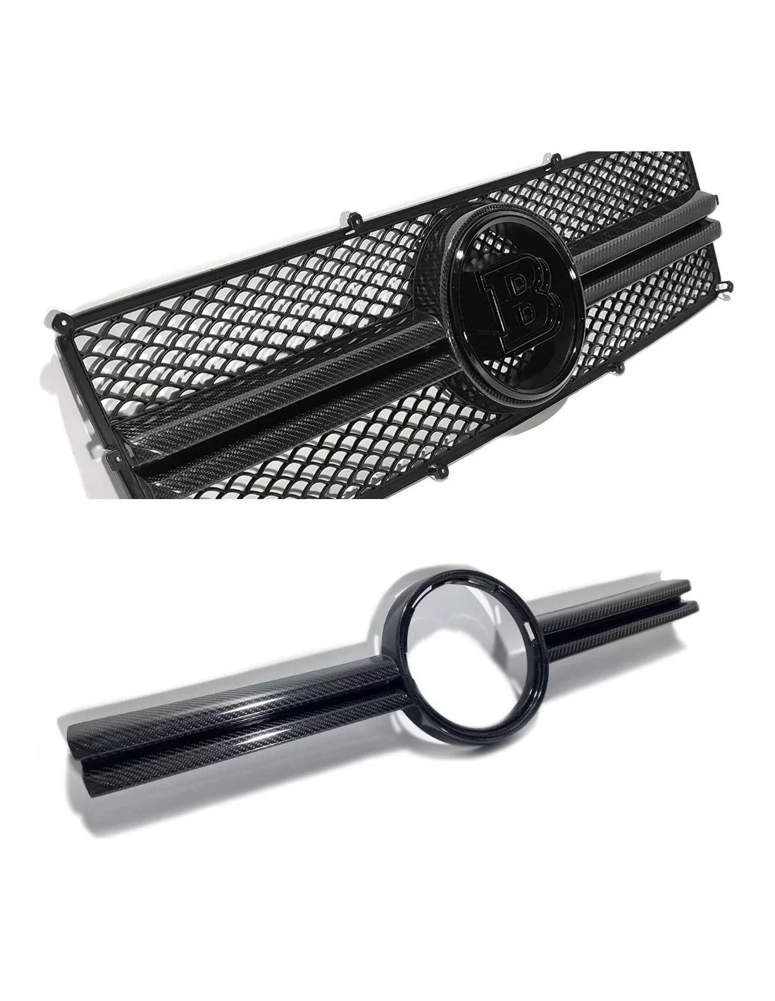  - Mercedes-Benz - Koolstofvezel AMG-grille middenvoor Mercedes-Benz G-Klasse W463 - 8 - Verfraai uw Mercedes-Benz G-Klasse W463