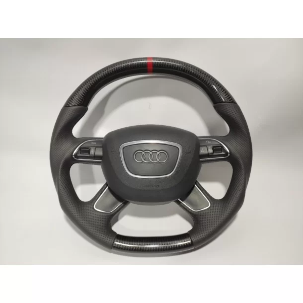  - Steering Wheels - Audi A4 B8 Q5 Q7 Кермо з карбонової шкіри - 1 - Купити Audi A4 B8 Q5 Q7 Рульове колесо з карбонової шкіри в