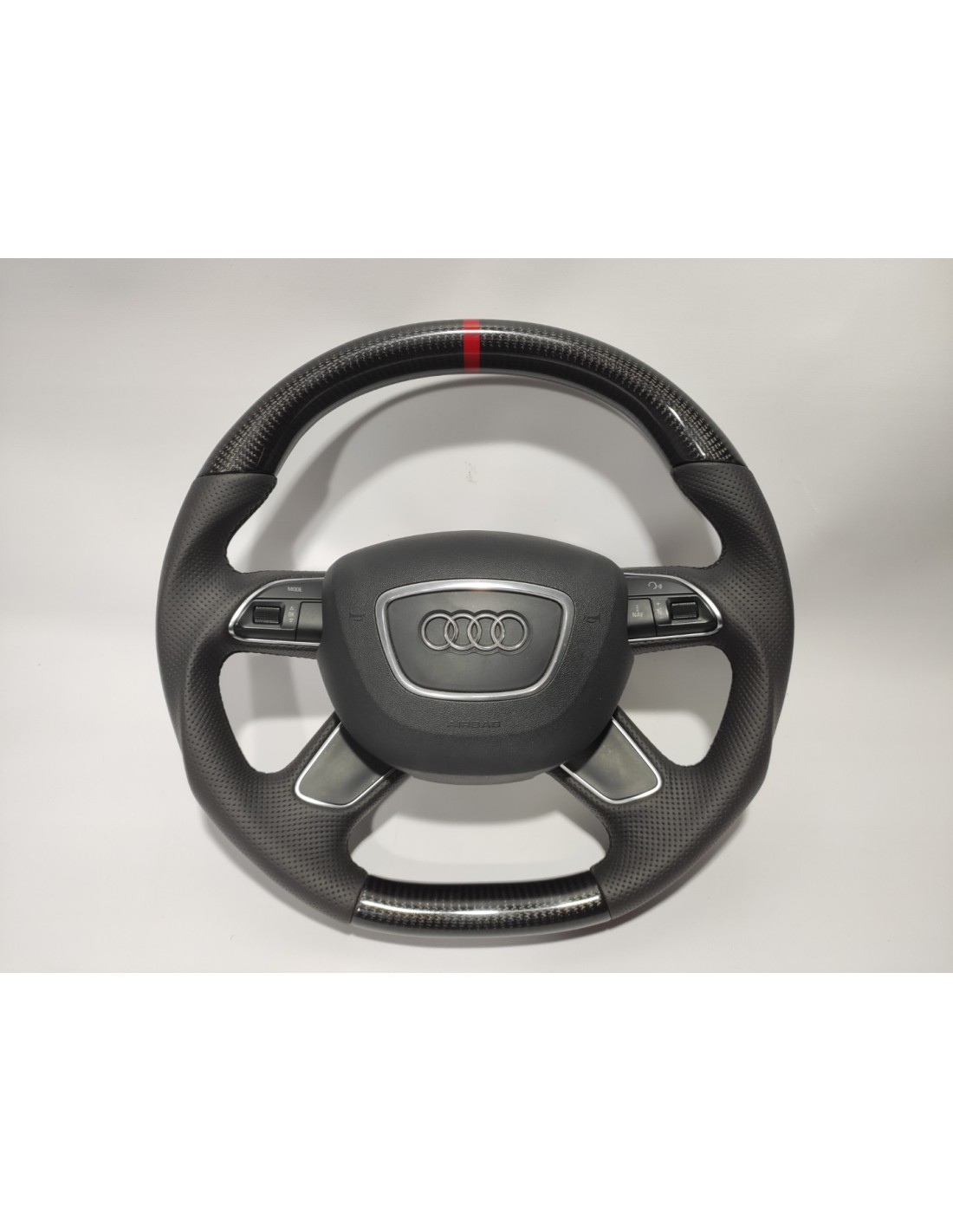  - Volante - Audi A4 B8 Q5 Q7 Volante Cuero Carbono - 1 - ¡Comprar Audi A4 B8 Q5 Q7 Volante de cuero de carbono de Tuneverse! ? 