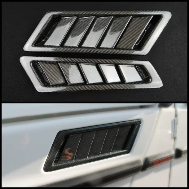 Fibra de carbono lateral de entrada de aire defensas inserciones para Mercedes W463 G-Wagon G63 G500 Mercedes Benz, G Class W463