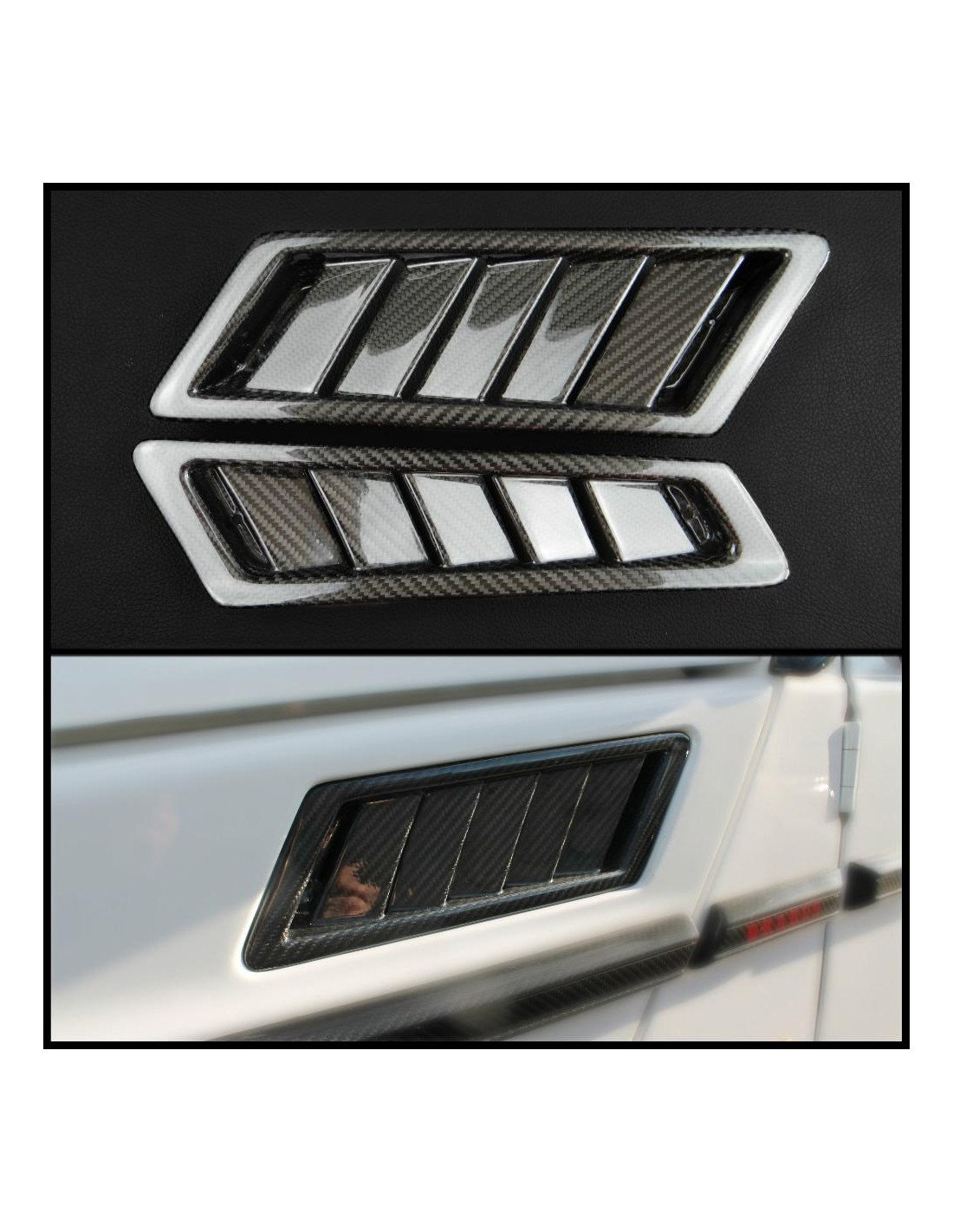 Prises d'air latérales en fibre de carbone pour Mercedes W463 G-Wagon G63 G500 Mercedes Benz, G Class W463, Części ciała, Akceso