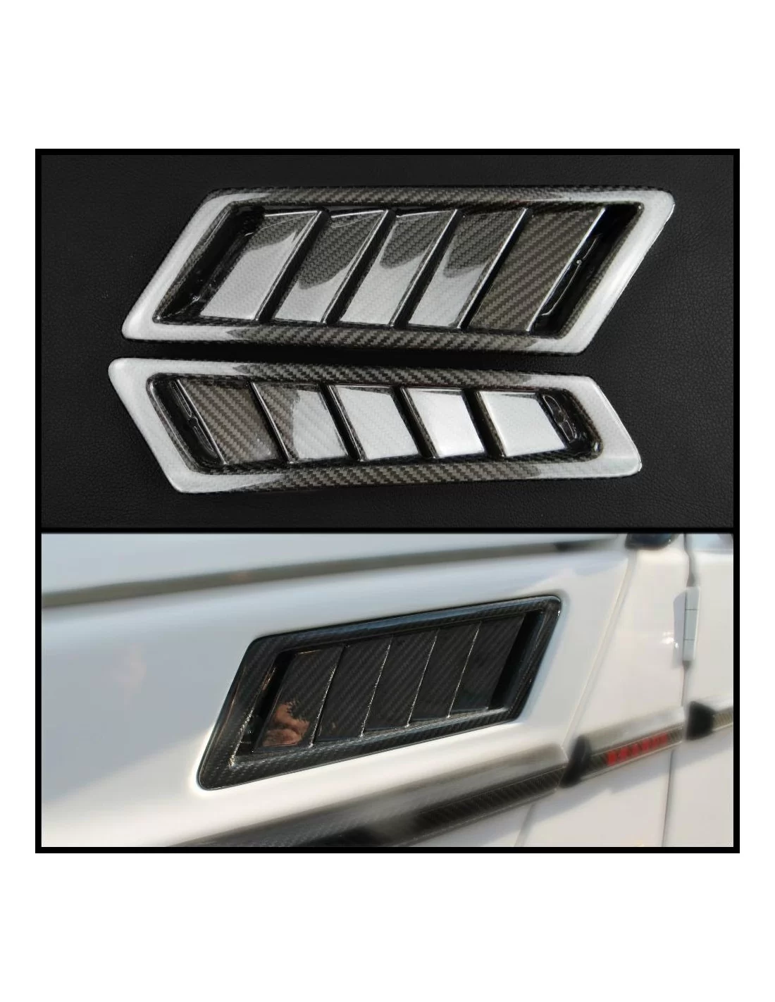 Prises d'air latérales en fibre de carbone pour Mercedes W463 G-Wagon G63 G500 Mercedes Benz, G Class W463, Części ciała, Akceso