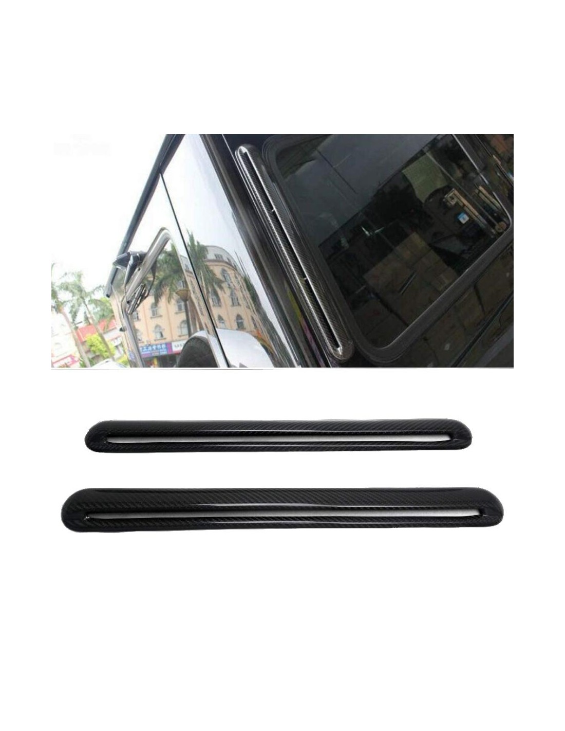 Carbon fiber rear air intake covers for Mercedes-Benz W463 G-Class Mercedes-Benz, Mercedes-Benz G-Class 1979-2018 (W463), Exteri Carbon fiber rear air intake covers for Mercedes-Benz W463 G-Class Mercedes-Benz, Mercedes-Benz G-Class 1979-2018 (W463), Exteri