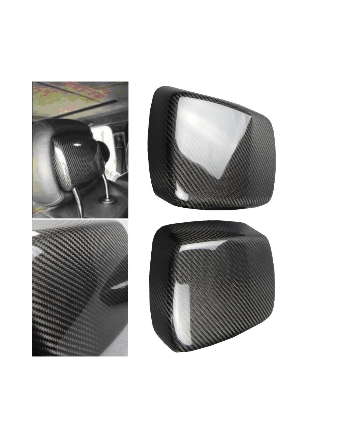 - Mercedes-Benz - Hoofdsteunkappen voor stoelen Mercedes-Benz W463 2013-2018 G-Wagon van koolstofvezel - 1 - Verfraai het inter  - Mercedes-Benz - Hoofdsteunkappen voor stoelen Mercedes-Benz W463 2013-2018 G-Wagon van koolstofvezel - 1 - Verfraai het inter