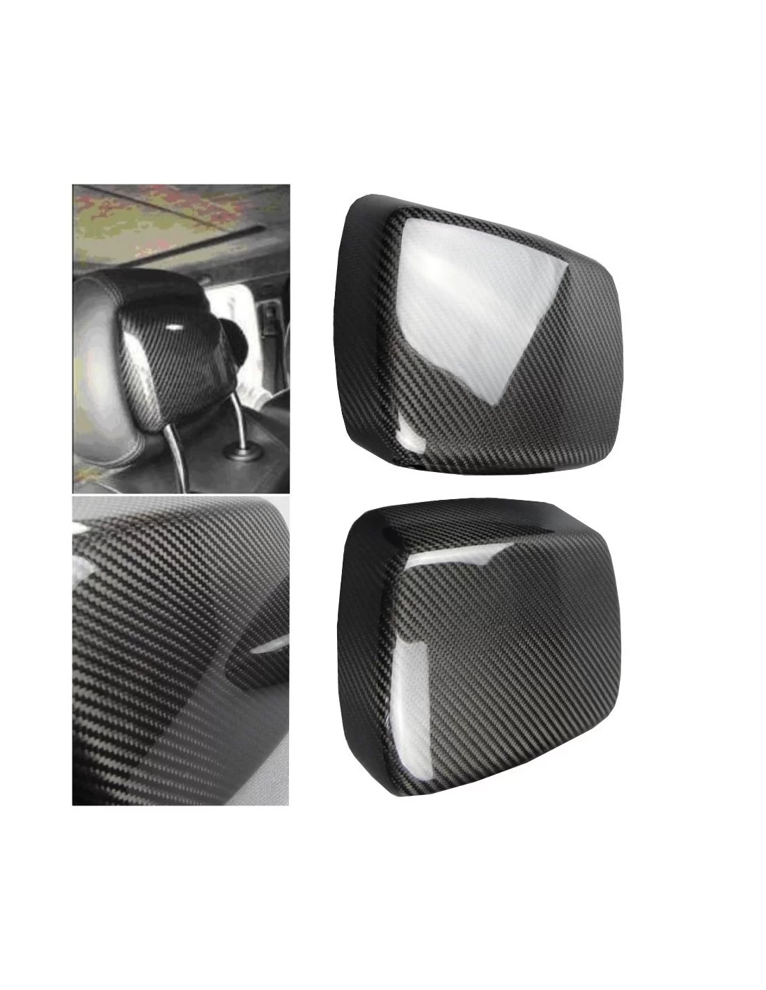 - Mercedes-Benz - Carbon fiber interior headrest covers for seats Mercedes-Benz W463 2013-2018 G-Wagon - 1 - Elevate your Merce - Mercedes-Benz - Carbon fiber interior headrest covers for seats Mercedes-Benz W463 2013-2018 G-Wagon - 1 - Elevate your Merce