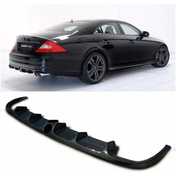  - Mercedes Benz - Mercedes-Benz Classe CLS W219 Diffusore paraurti posteriore in carbonio - 1 - Migliorate la vostra Mercedes C