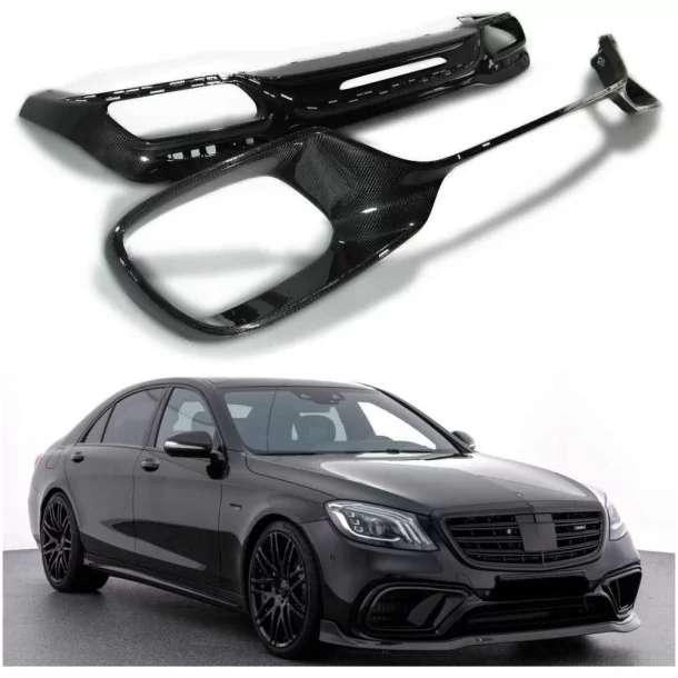  - Mercedes Benz - Mercedes-Benz S-Klasse W222 Facelift Carbon Heckstoßstangen Diffusoren Frontlippe Satz - 1 - Mercedes W222 Fa