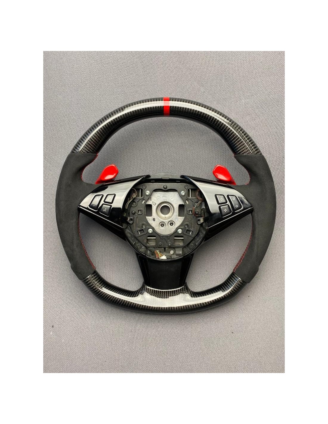 - Steering Wheels - BMW E60 E63 E61 Steering Wheel Carbon Alcantara - 1 - Upgrade your driving experience with the BMW E60 E63 - Steering Wheels - BMW E60 E63 E61 Steering Wheel Carbon Alcantara - 1 - Upgrade your driving experience with the BMW E60 E63