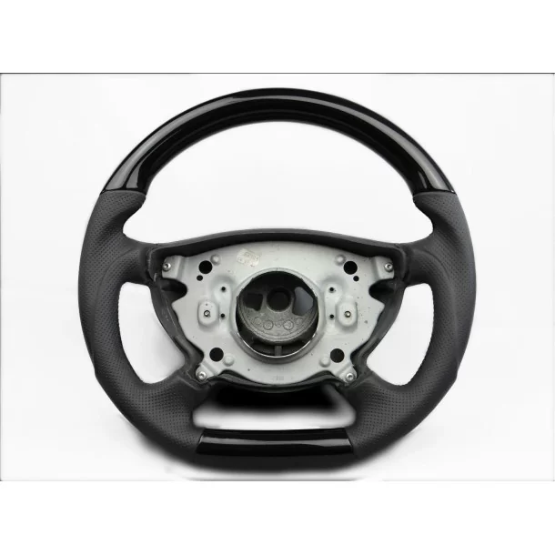  - Steering Wheels - Mercedes-Benz G CLK E CLS Classe W209 W211 W219 W463 Volante em pele preta - 1 - Actualize o seu Mercedes-B
