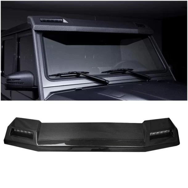  - Mercedes Benz - Kohlefaser Frontdachspoiler mit LEDs für Mercedes-Benz W463 G-Wagon 4x4 6x6 - 1 - Veredeln Sie Ihren Mercedes