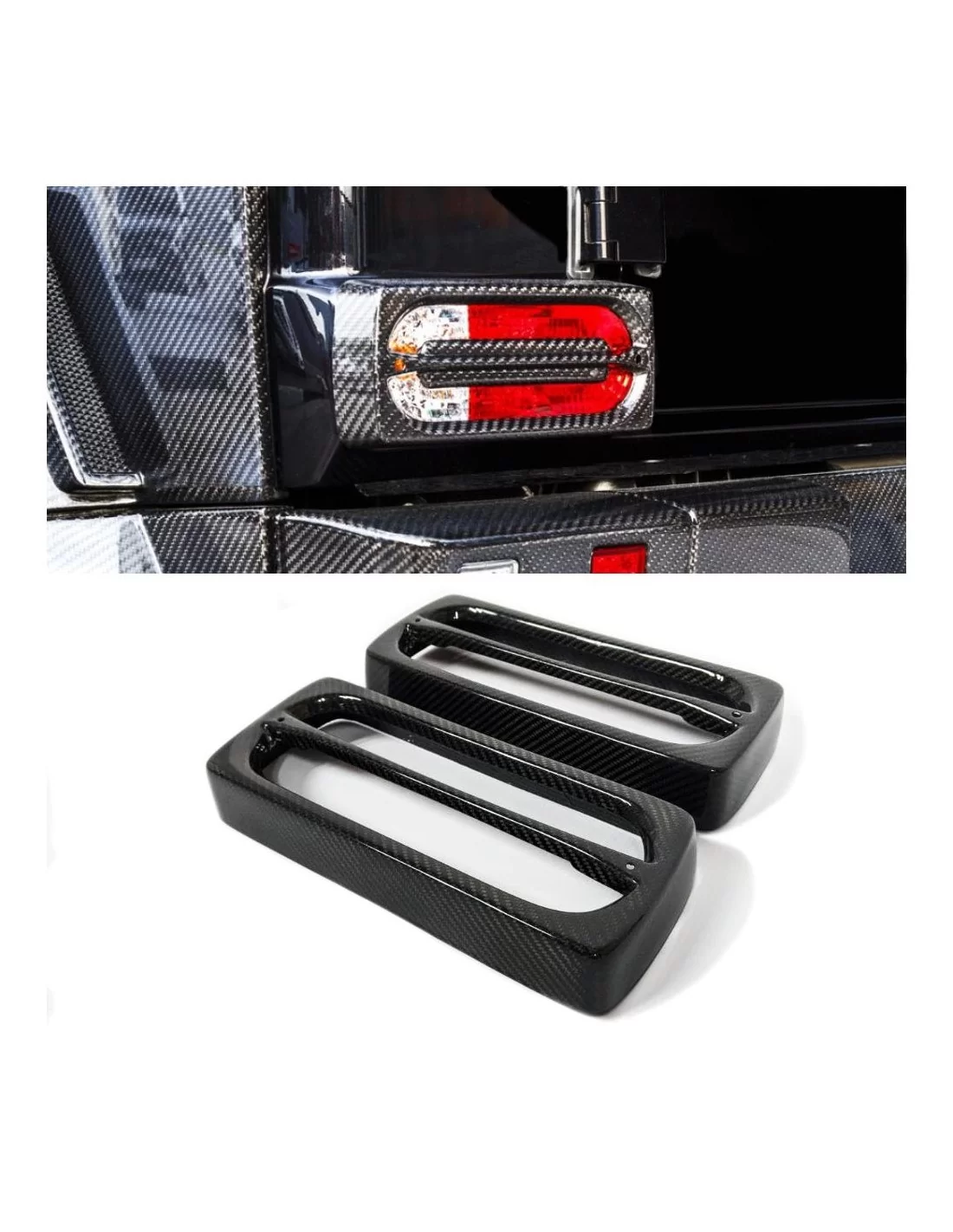  - Mercedes-Benz - Carbon Fiber Mansory rear tail lights covers 2 pcs for Mercedes-Benz W463 G-Wagon - 1 - Upgrade your Mercedes