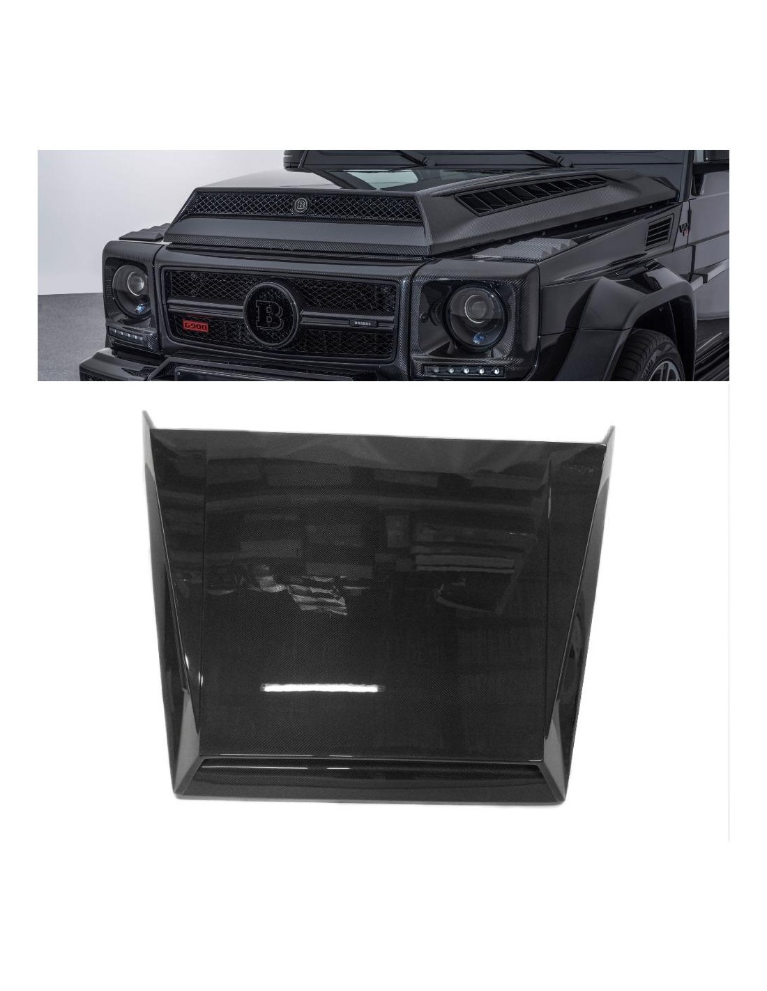  - Mercedes Benz - Maska silnika z włókna węglowego B900 Brabus dla Mercedes-Benz W463 G-Wagon - 1 - Wzbogać swój Mercedes-Benz 