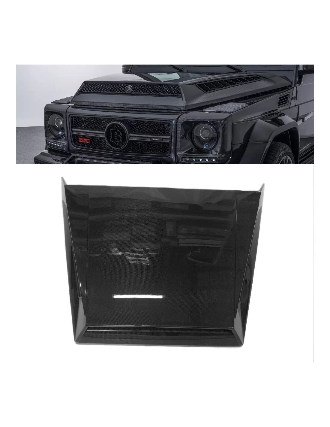  - Mercedes-Benz - Capota do capot em fibra de carbono B900 Brabus para Mercedes-Benz W463 G-Wagon - 1 - Melhore o seu Mercedes-