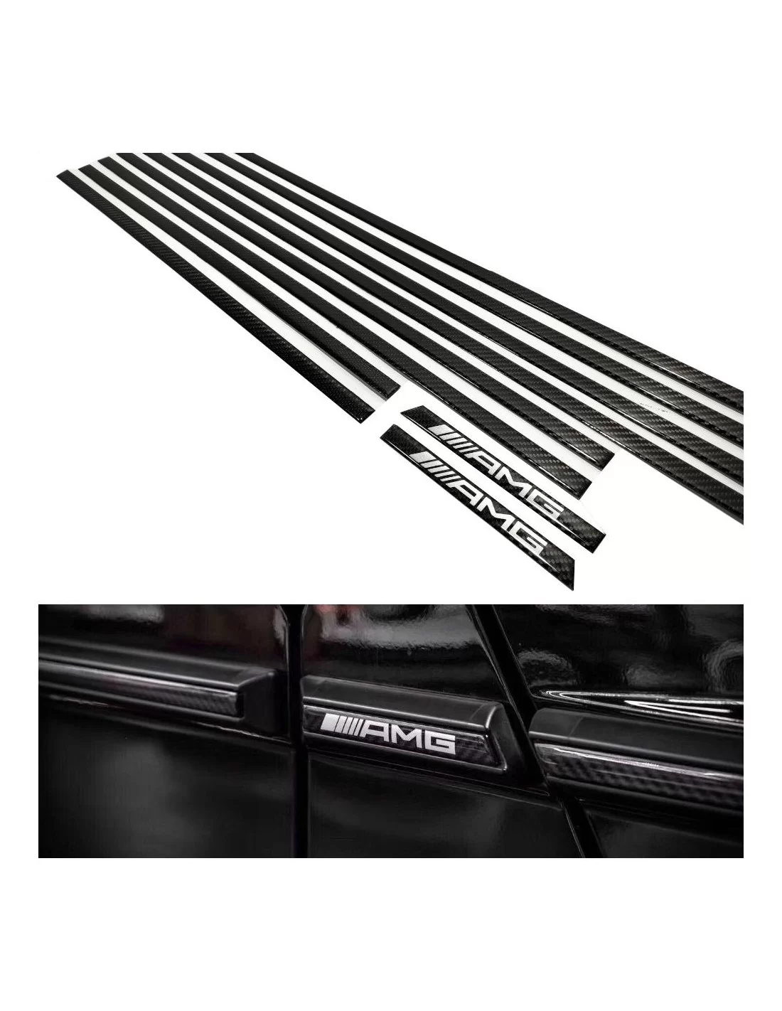 - Mercedes-Benz - Conjunto de inserções de molduras laterais em fibra de carbono AMG para Mercedes-Benz W463 Classe G - 1 - Mel  - Mercedes-Benz - Conjunto de inserções de molduras laterais em fibra de carbono AMG para Mercedes-Benz W463 Classe G - 1 - Mel
