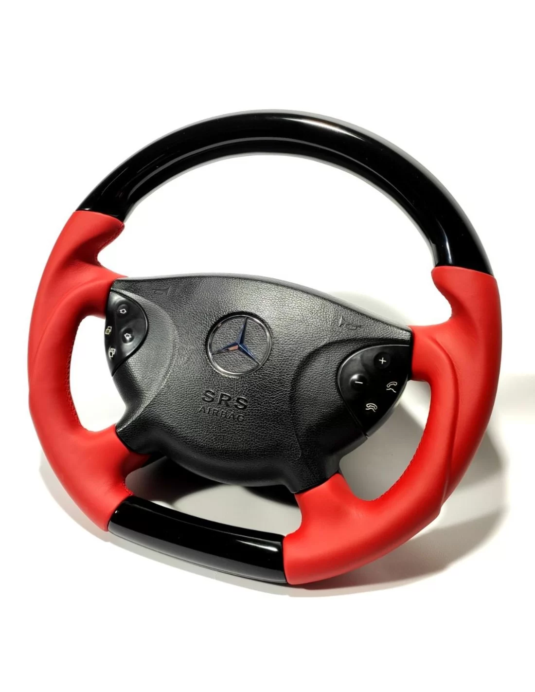  - Steering Wheels - Mercedes-Benz G CLK E CLS SL-Klasse W209 W211 W219 W463 Stuur Carbon Rood Leder - 3 - Mercedes-Benz G CLK E