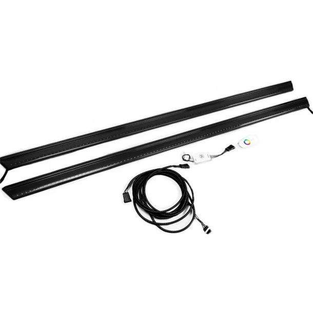  - Mercedes-Benz - 用于梅赛德斯-奔驰 W463 G 级轿车的带 LED 灯的碳纤维 Mansory 下入口饰条 - 1 - 为您的梅赛德斯 W463 车型增添碳纤维 Mansory 下门框，LED 灯为您带来时尚现代的触感！✨