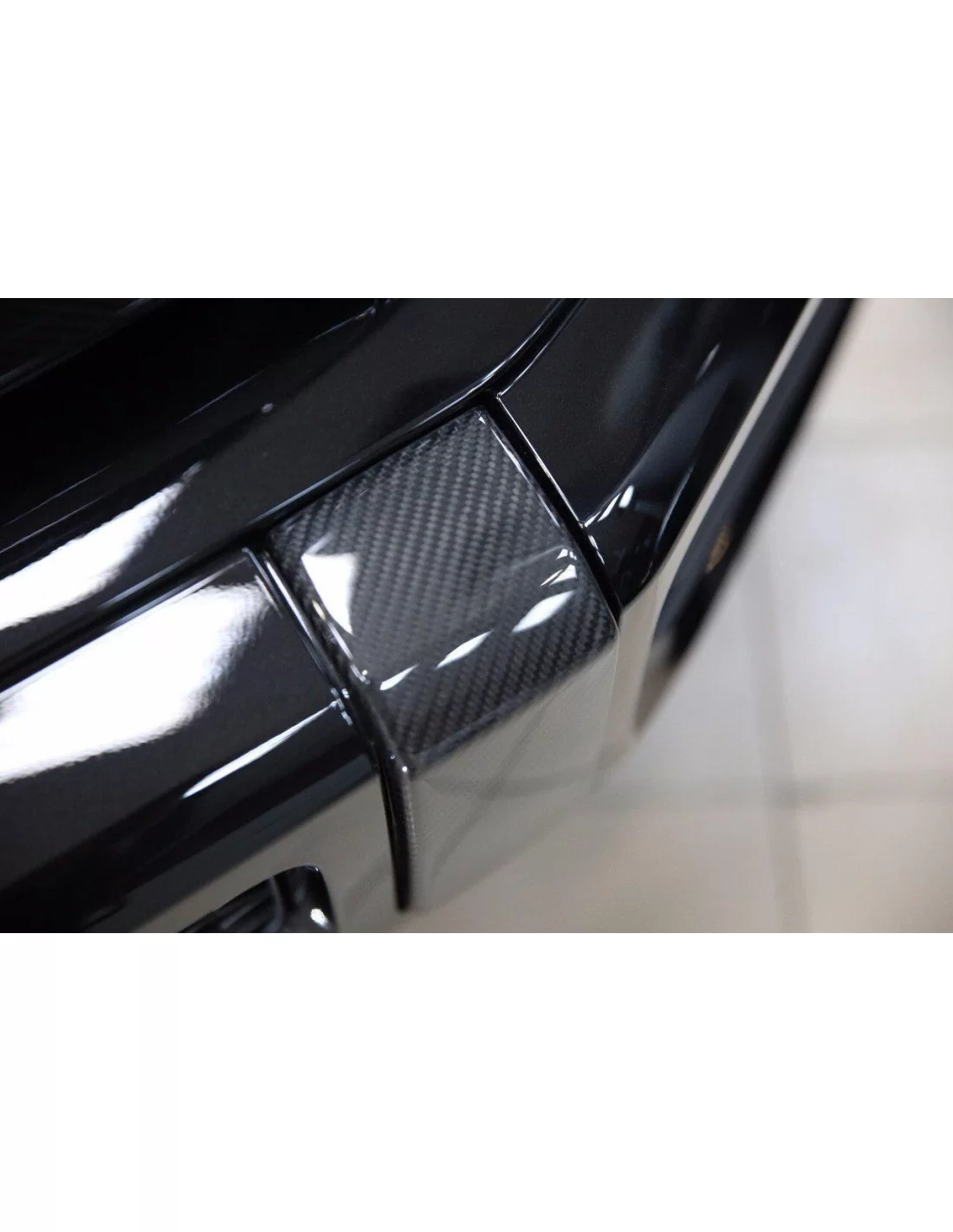 Сarbon fiber front and rear bumpers brackets fangs covers set 4 pcs for Mercedes G-Wagon W463A W464 Mercedes-Benz, Mercedes-Benz